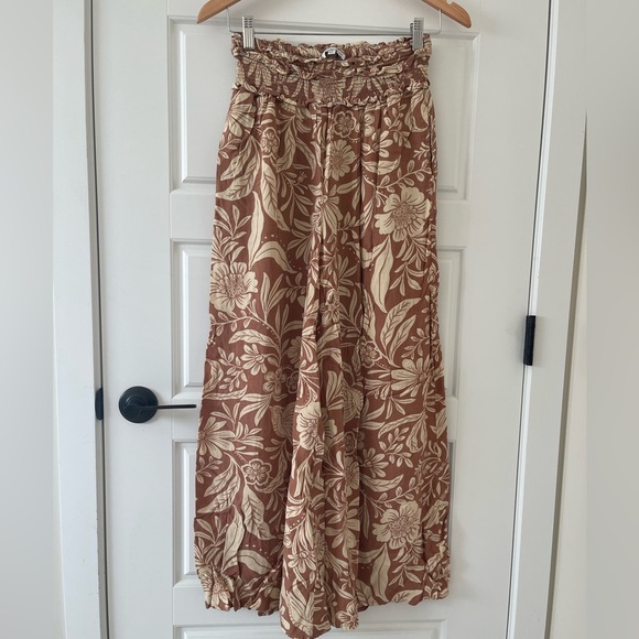 Patrons of Peace Brown and Cream Floral Pants | M - Picture 2 of 7